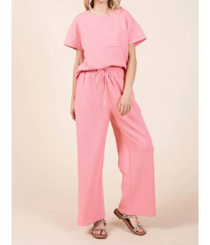 Cozy Dress No Stranger To The Rain Pants In Bubble Gum
