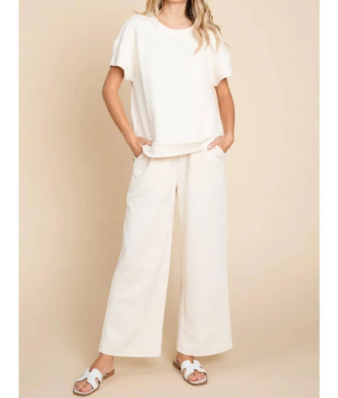 Easygoing Style No Stranger To The Rain Pants In Ivory