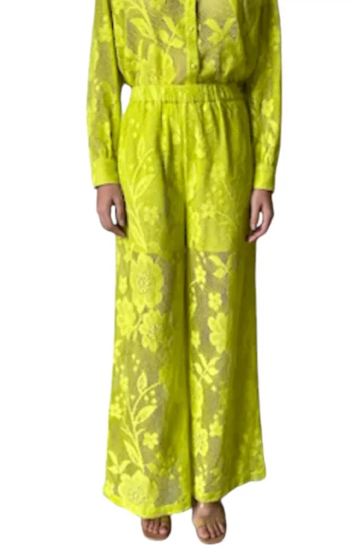Simple Comfort Nysa Pants In Lime