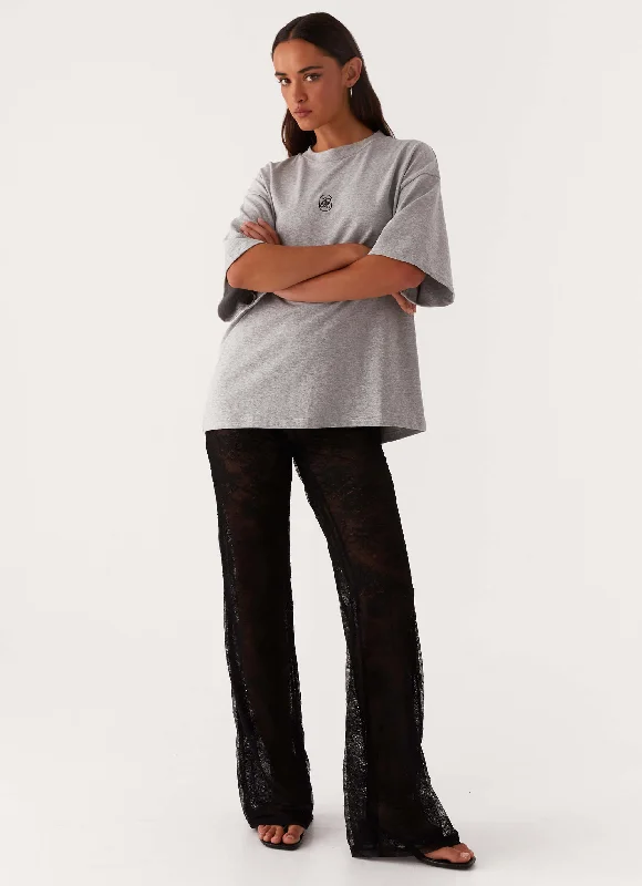 Comfort Fit Paige Lace Pants - Black