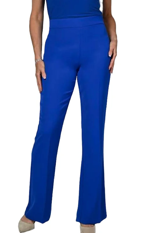 Easy Style Pull-On Slacks In Bright Royal