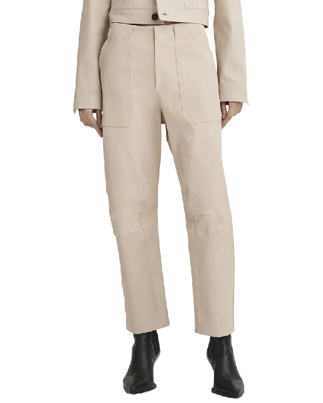 Simple Elegance rag & bone Leyton Leather Workwear Pant