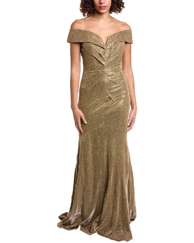 Effortless Wear Rene Ruiz Off-The-Shoulder Gown