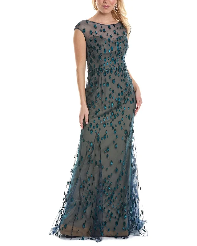 Stylish Ease Rene Ruiz Off-The-Shoulder Sequin Gown