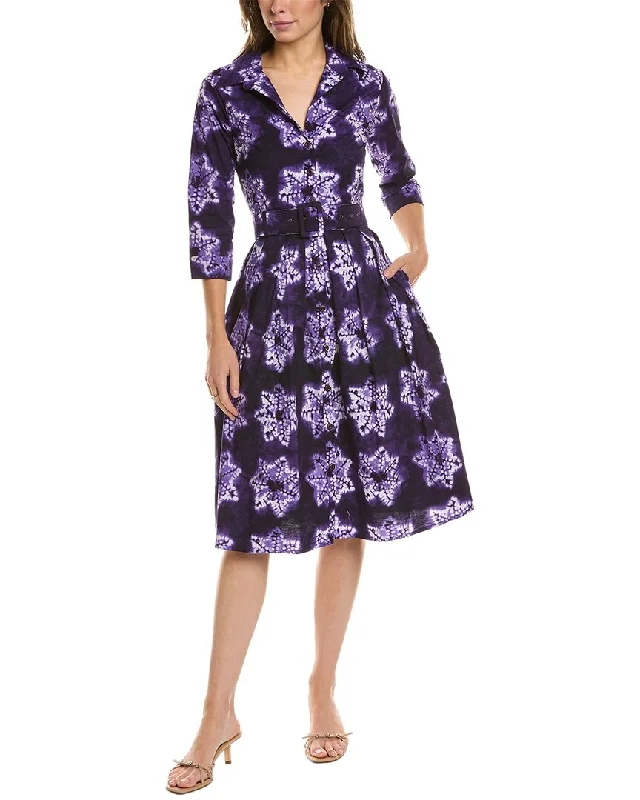 Cozy Dress Samantha Sung Audrey 1 3/4-Sleeve Shirtdress