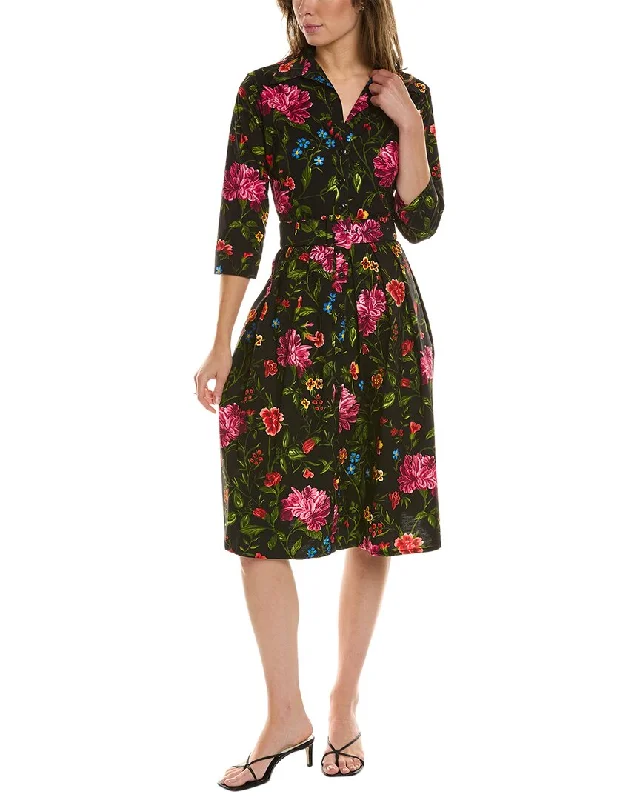 Comfortable Looks Samantha Sung Audrey 1 3/4-Sleeve Shirtdress