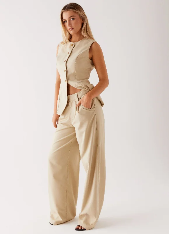 Light Comfort Siena Style Tailored Pants - Beige