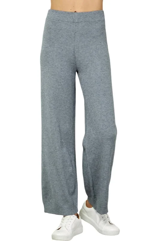 Casual Chic Sweater Long Pants In Grey