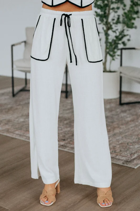 Cozy Chic Talk Later Linen Pants