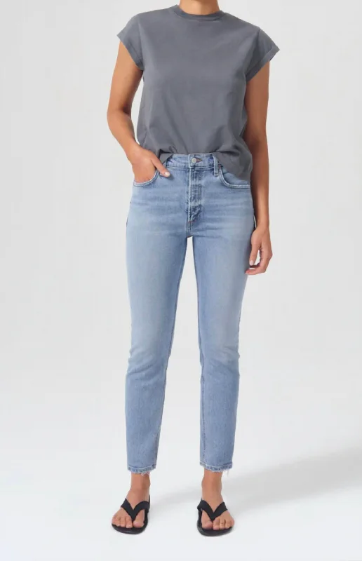 Relaxed Dresses Willow Mid Rise Skim Crop Jeans In Torch