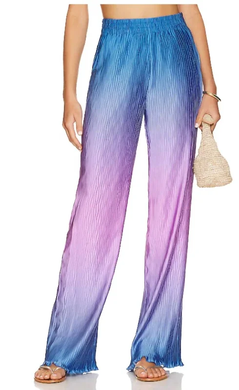 Luxe Comfort Women's Dante Ombré Wide Leg Pant In Lilac Ombre