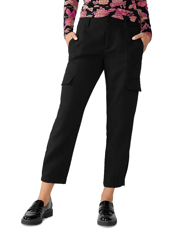 Versatile Wear Womens Mid Rise Knit Cargo Pants