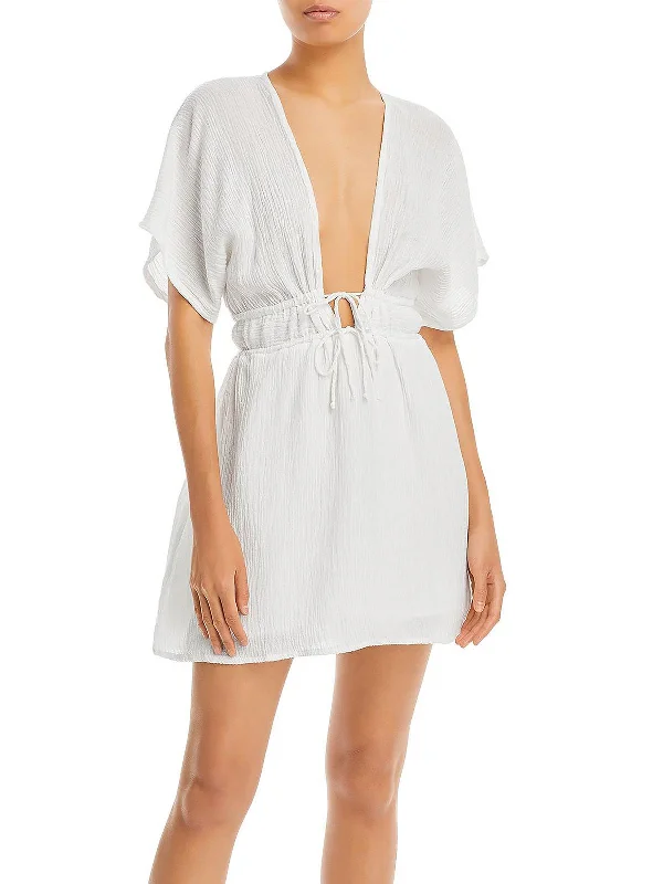 Soft Fashion Womens Textured Above Knee Mini Dress