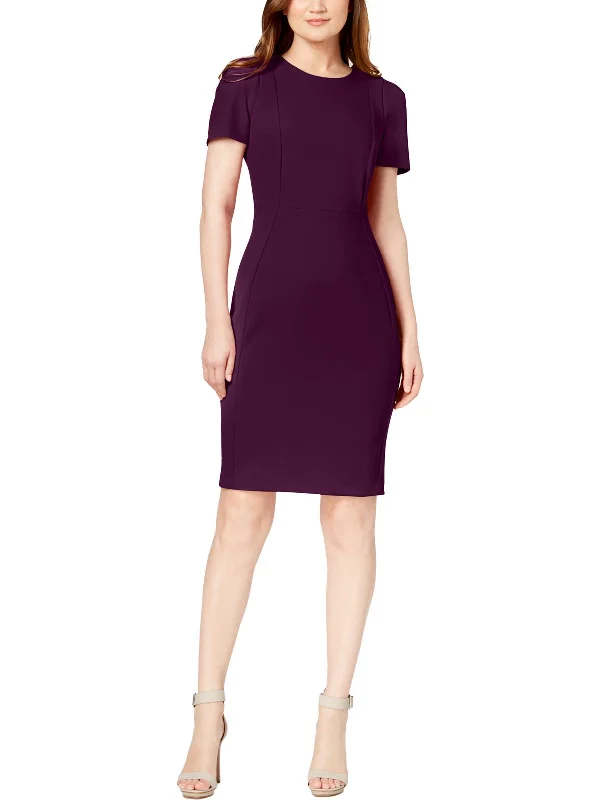 Cozy Shirts Womens Work Midi Sheath Dress