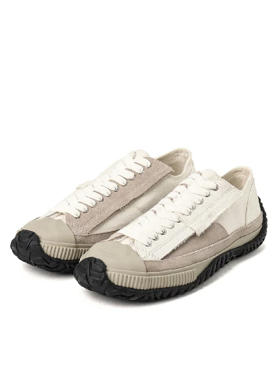 Trendy Looks CANVAS/SMOOTH LEATHER/VELOR LOW CUT SNEAKER