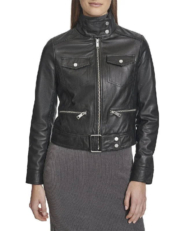 Chic Comfort Andrew Marc Vicki Leather Coat