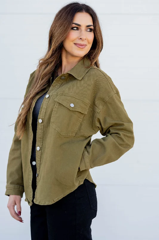 Soft Fabrics Colored Oversized Denim Shacket