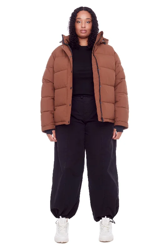 Easygoing Style FORILLON PLUS | WOMEN'S VEGAN DOWN (RECYCLED) SHORT QUILTED PUFFER JACKET (PLUS SIZE)