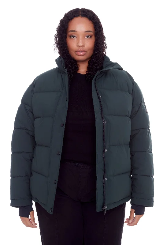 Soft Style FORILLON PLUS | WOMEN'S VEGAN DOWN (RECYCLED) SHORT QUILTED PUFFER JACKET (PLUS SIZE)