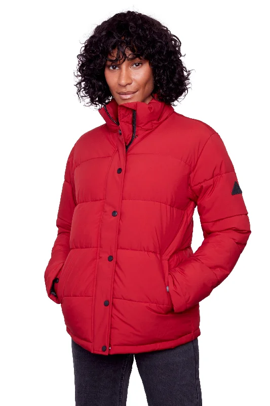 Sporty Elegance FORILLON | WOMEN'S VEGAN DOWN (RECYCLED) SHORT QUILTED PUFFER JACKET