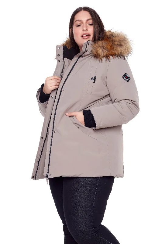 Fashionable Ease GLACIER PLUS | WOMEN'S VEGAN DOWN (RECYCLED) PARKA (PLUS SIZE)