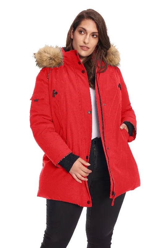 Stylish Ease GLACIER PLUS | WOMEN'S VEGAN DOWN (RECYCLED) PARKA (PLUS SIZE)