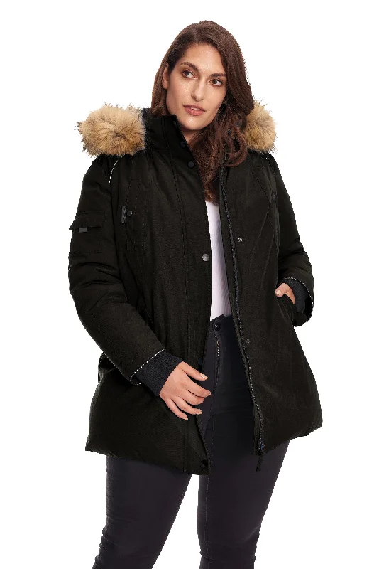 Easy Fashion GLACIER PLUS | WOMEN'S VEGAN DOWN (RECYCLED) PARKA (PLUS SIZE)