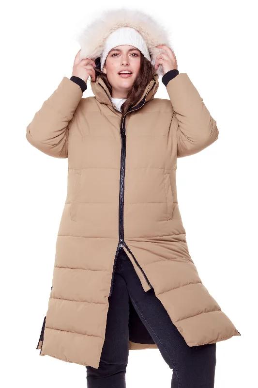 Relaxed Dresses KLUANE PLUS | WOMEN'S VEGAN DOWN (RECYCLED) ULTRA LONG LENGTH PARKA (PLUS SIZE)
