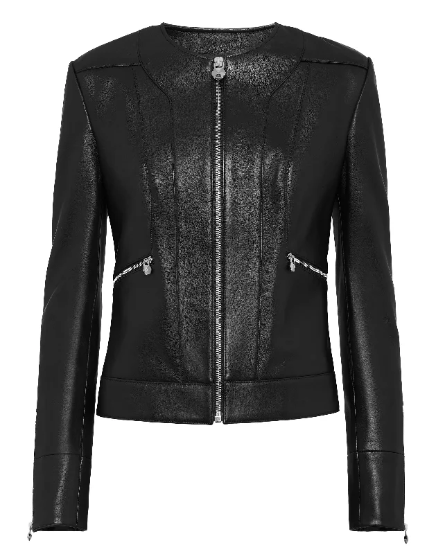 Urban Comfort Leather Biker Jacket LS