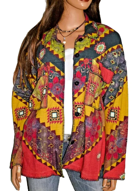 Timeless Comfort Santa Fe Jacket In Multi