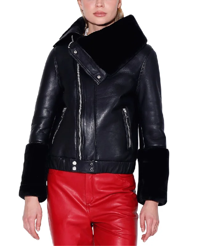 Layered Comfort Walter Baker Cher Leather Jacket