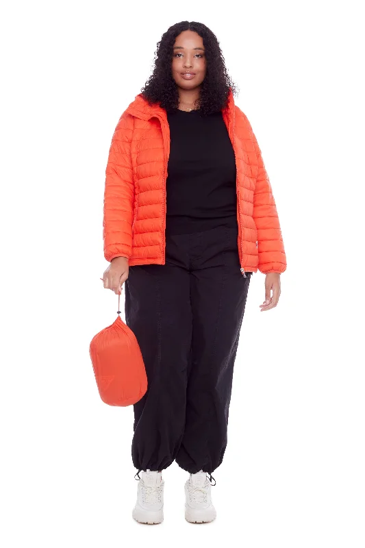 Casual Chic YOHO PLUS | WOMEN'S VEGAN DOWN (RECYCLED) LIGHTWEIGHT PACKABLE PUFFER (PLUS SIZE)