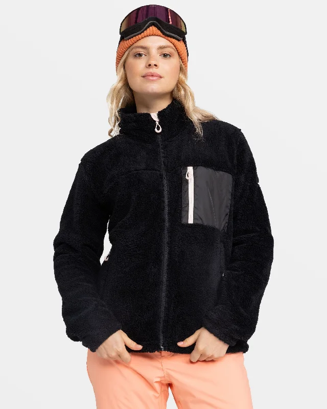 Stylish Ease Alabama Zip-Up Sweatshirt - True Black