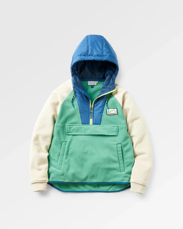Effortless Style Alexander Recycled Polar Hooded Fleece - Green Spruce