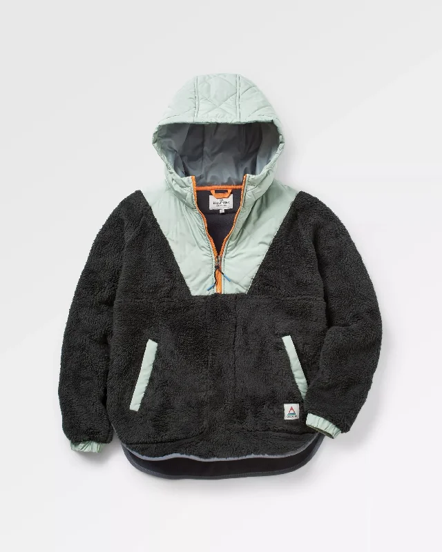 Chic Outfits Beaumont Recycled Sherpa Hooded Fleece - Black