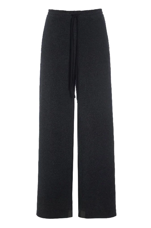 Soft Textures FLARE TROUSERS - 2116 - SOFT BLACK