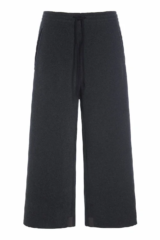 Cozy Outerwear FLARE TROUSERS 3/4 LENGTH - 2115 - SOFT BLACK