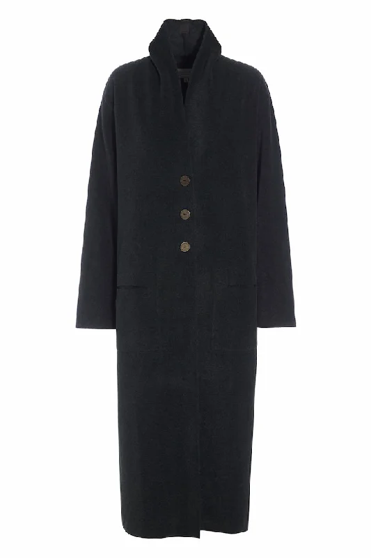 Cozy Dress LONG CARDIGAN - 7162 - SOFT BLACK