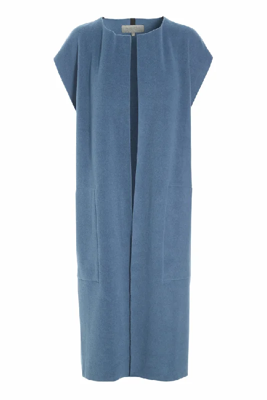 Soft Comfort LONG VEST - 7169 - DUSTY BLUE