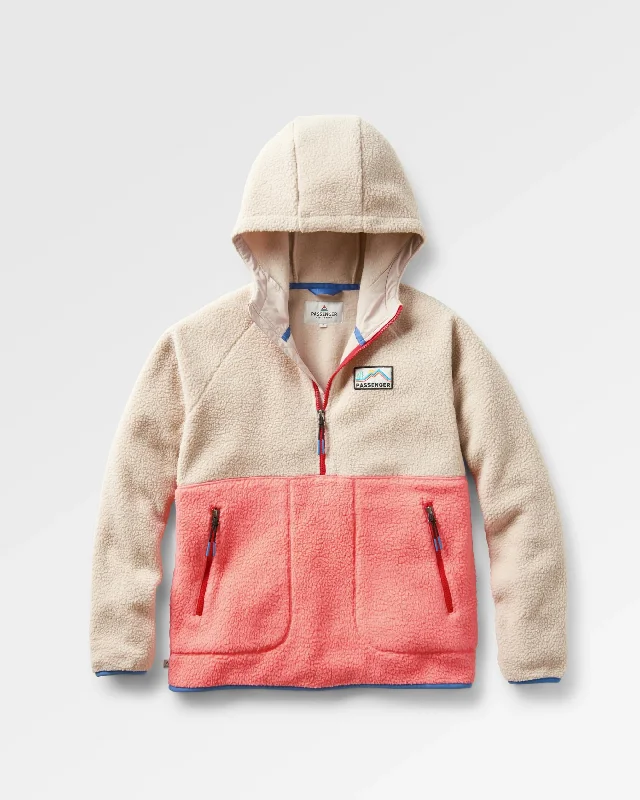 Casual Elegance Maine 2.0 1/2 Zip Recycled Sherpa Fleece - Shell Pink