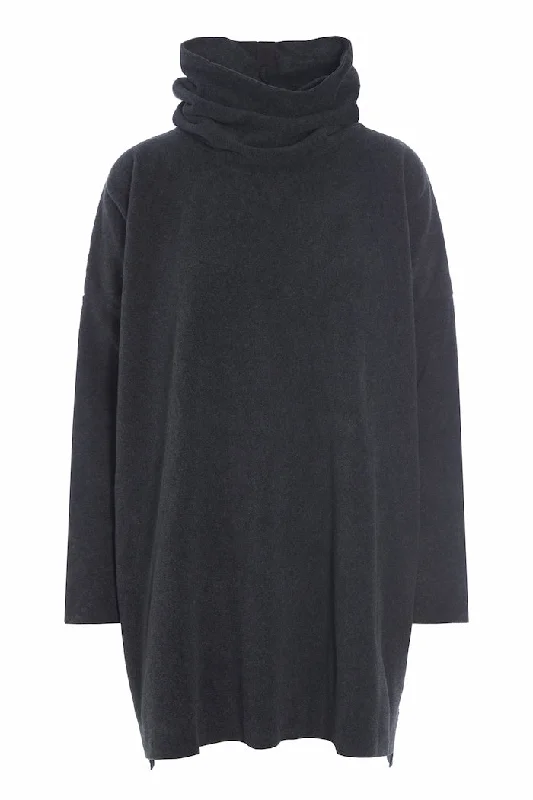 Stylish Ease TUNIC WITH HIGH NECK - 1288 - SOFT BLACK