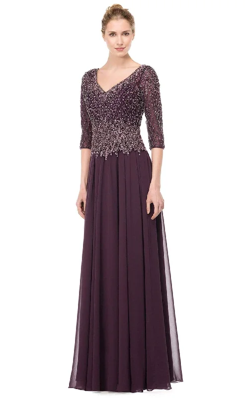 Urban Chic Marsoni by Colors - M165 Illusion Lattice Motif A-Line Gown