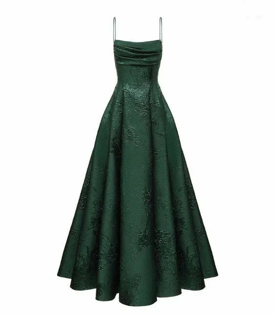 Fashionable Items Charming Green A-Line Spaghetti Straps Classy Evening Party Dress , DP2044